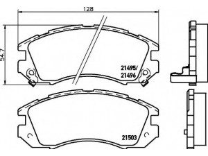 HELLA 8DB 355 006-461 stabdžių trinkelių rinkinys, diskinis stabdys 
 Techninės priežiūros dalys -> Papildomas remontas
26296AA000, 26296AA020, 26296AA030