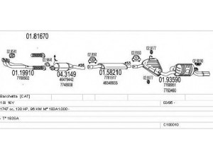 MTS C100010012714 išmetimo sistema 
 Išmetimo sistema -> Išmetimo sistema, visa