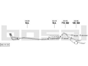 BOSAL 060.141.50 išmetimo sistema 
 Išmetimo sistema -> Išmetimo sistema, visa