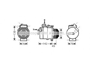 AVA QUALITY COOLING BWK389 kompresorius, oro kondicionierius 
 Oro kondicionavimas -> Kompresorius/dalys
64526918000, 6917866, 6918000