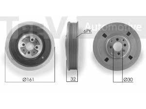 TREVI AUTOMOTIVE PC1045 skriemulys, alkūninis velenas 
 Diržinė pavara -> Dirželio skriemulys
1069593