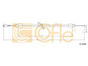 COFLE 10.9868 trosas, stovėjimo stabdys 
 Stabdžių sistema -> Valdymo svirtys/trosai
9064202785, 9064205585, A9064202785