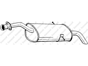 BOSAL 170-239 galinis duslintuvas 
 Išmetimo sistema -> Duslintuvas
60 600 073, 60 612 651