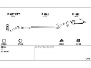 FENNO CI608 išmetimo sistema 
 Išmetimo sistema -> Išmetimo sistema, visa