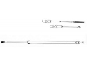 KAWE BW02127 trosas, stovėjimo stabdys 
 Stabdžių sistema -> Valdymo svirtys/trosai
34401166234, 34411162998