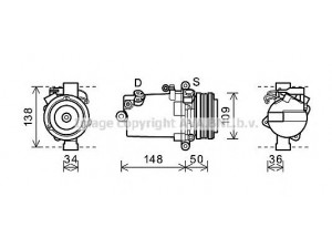 AVA QUALITY COOLING BWAK408 kompresorius, oro kondicionierius 
 Oro kondicionavimas -> Kompresorius/dalys
64526901206, 64528375319, 64528386650