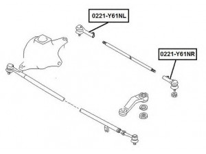 ASVA 0221-Y61NL skersinės vairo trauklės galas 
 Vairavimas -> Vairo mechanizmo sujungimai
D8570-VS42A