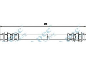 APEC braking HOS3163 stabdžių žarnelė 
 Stabdžių sistema -> Stabdžių žarnelės
115595620, 115595621