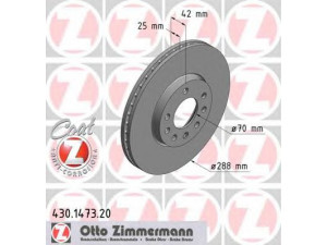 ZIMMERMANN 430.1473.20 stabdžių diskas 
 Dviratė transporto priemonės -> Stabdžių sistema -> Stabdžių diskai / priedai
4 839 320, 483 900 7, 569 056, 90 496 327