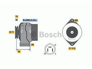 BOSCH 0 986 045 081 kintamosios srovės generatorius 
 Elektros įranga -> Kint. sr. generatorius/dalys -> Kintamosios srovės generatorius
94413997, 8-94156-672-0, 8-94156-672-1