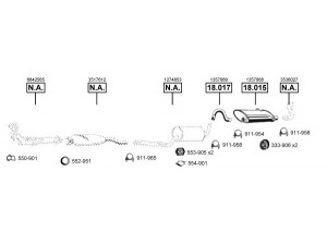 ASMET VO185535 išmetimo sistema 
 Išmetimo sistema -> Išmetimo sistema, visa