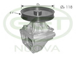 GGT PA10525 vandens siurblys 
 Aušinimo sistema -> Vandens siurblys/tarpiklis -> Vandens siurblys
71737972, 7617168, 7635148, 7651586