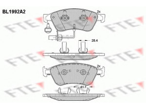 FTE BL1992A2 stabdžių trinkelių rinkinys, diskinis stabdys 
 Techninės priežiūros dalys -> Papildomas remontas
4E0 698 151, 4E0 698 151 A, 4E0 698 151 B