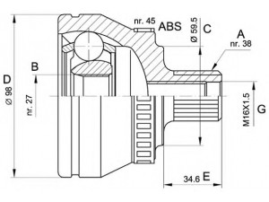 OPEN PARTS CVJ5261.10 jungčių komplektas, kardaninis velenas 
 Ratų pavara -> Sujungimai/komplektas
4D0407305B, 4D0498099, 4D0498099X