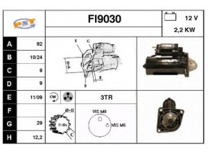 SNRA FI9030 starteris 
 Elektros įranga -> Starterio sistema -> Starteris
46000359, 46451895