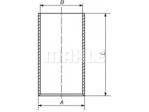 MAHLE ORIGINAL 448 WV 02 cilindro įvorė 
 Variklis -> Cilindrai/stūmokliai