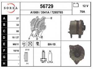 EAI 56729 kintamosios srovės generatorius 
 Elektros įranga -> Kint. sr. generatorius/dalys -> Kintamosios srovės generatorius