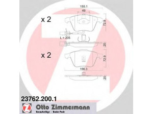 ZIMMERMANN 23762.200.1 stabdžių trinkelių rinkinys, diskinis stabdys 
 Techninės priežiūros dalys -> Papildomas remontas
4B0 698 151 AC, 4B0 698 151 AD