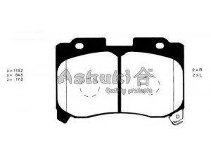 ASHUKI 1080-9602 stabdžių trinkelių rinkinys, diskinis stabdys 
 Techninės priežiūros dalys -> Papildomas remontas
V9118A050, 04465-14150, 04465-14330