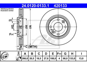 ATE 24.0120-0133.1 stabdžių diskas 
 Dviratė transporto priemonės -> Stabdžių sistema -> Stabdžių diskai / priedai
4246 R5, 4246 W6, 4249 F0, 95 632 048