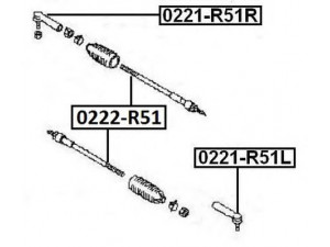 ASVA 0222-R51 vidinė skersinė vairo trauklė 
 Vairavimas -> Vairo mechanizmo sujungimai
48521-EA000