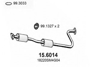 ASSO 15.6014 vidurinis duslintuvas 
 Išmetimo sistema -> Duslintuvas
18220SM4G01, 18220SM4G03, 18220SM4G04