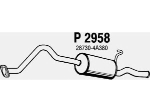 FENNO P2958 galinis duslintuvas 
 Išmetimo sistema -> Duslintuvas
28730-4A262, 28730-4A380, 28730-4A700