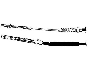 KAWE PU02174 trosas, stovėjimo stabdys 
 Stabdžių sistema -> Valdymo svirtys/trosai
474583, 4745F0
