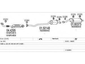 MTS C120053002669 išmetimo sistema 
 Išmetimo sistema -> Išmetimo sistema, visa
