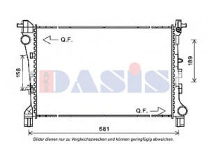 AKS DASIS 080114N radiatorius, variklio aušinimas 
 Aušinimo sistema -> Radiatorius/alyvos aušintuvas -> Radiatorius/dalys
51888085