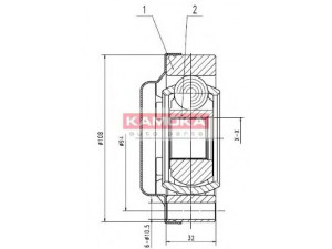 KAMOKA 9002 jungčių komplektas, kardaninis velenas 
 Ratų pavara -> Sujungimai/komplektas
6383341734