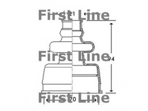 FIRST LINE FCB2776 gofruotoji membrana, kardaninis velenas 
 Ratų pavara -> Gofruotoji membrana
328774, 328774, 3287.74