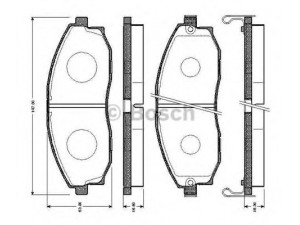 BOSCH 0 986 TB2 345 stabdžių trinkelių rinkinys, diskinis stabdys 
 Techninės priežiūros dalys -> Papildomas remontas
581014AA00, 581014AA10, 581014AA11