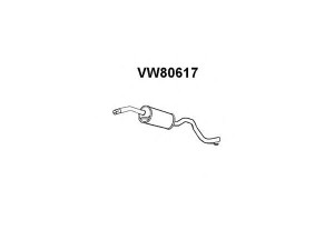 VENEPORTE VW80617 vidurinis duslintuvas 
 Išmetimo sistema -> Duslintuvas
023253409AS, 074253409AE, 7D0253409C