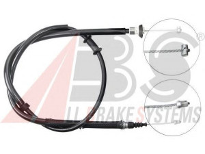 A.B.S. K19948 trosas, stovėjimo stabdys 
 Stabdžių sistema -> Valdymo svirtys/trosai
46829766