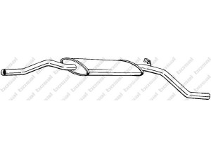 BOSAL 282-019 vidurinis duslintuvas 
 Išmetimo sistema -> Duslintuvas
GEX-33537, WCE-033537