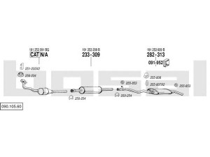 BOSAL 090.105.60 išmetimo sistema 
 Išmetimo sistema -> Išmetimo sistema, visa