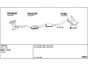 FENNO BM901 išmetimo sistema 
 Išmetimo sistema -> Išmetimo sistema, visa
