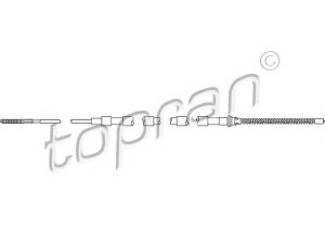 TOPRAN 110 990 trosas, stovėjimo stabdys 
 Stabdžių sistema -> Valdymo svirtys/trosai
6K9 609 721, 6K9 609 721