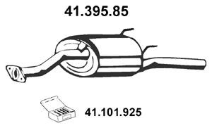 EBERSPÄCHER 41.395.85 galinis duslintuvas 
 Išmetimo sistema -> Duslintuvas
18030-SR4-A20, 18307-SR4-A21