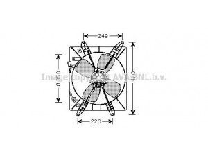 AVA QUALITY COOLING TO7513 ventiliatorius, radiatoriaus 
 Aušinimo sistema -> Oro aušinimas
1636174060, 1636311020, 1671174410