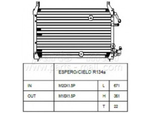 PARTS-MALL PXNCC-008 kondensatorius, oro kondicionierius 
 Oro kondicionavimas -> Kondensatorius
96164823, 96265216, P96164823, P96265216