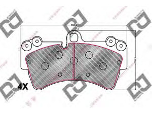DJ PARTS BP2172 stabdžių trinkelių rinkinys, diskinis stabdys
95535193910, 95535193911, 95535193912