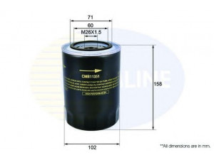 COMLINE CMB11351 alyvos filtras 
 Techninės priežiūros dalys -> Techninės priežiūros intervalai
ME013307, ME013343, ME202472, ME215002