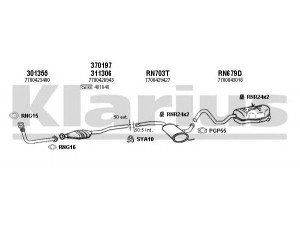 KLARIUS 720749U išmetimo sistema 
 Išmetimo sistema -> Išmetimo sistema, visa