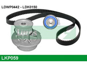 LUCAS ENGINE DRIVE LKP059 vandens siurblio ir paskirstymo diržo komplektas 
 Diržinė pavara -> Paskirstymo diržas/komplektas -> Paskirstymo diržas/komplektas