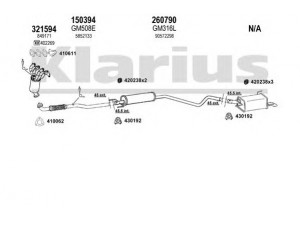 KLARIUS 391569E2 išmetimo sistema 
 Išmetimo sistema -> Išmetimo sistema, visa
