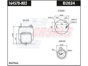 CASALS B2624 dėklas, pneumatinė pakaba
22058741