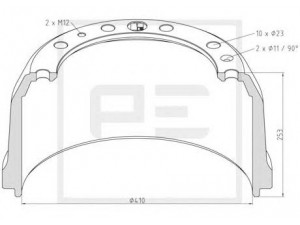 PE Automotive 446.000-00A stabdžių būgnas
32J 9L5 914