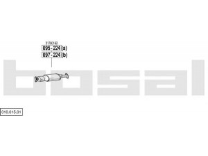 BOSAL 010.015.01 išmetimo sistema 
 Išmetimo sistema -> Išmetimo sistema, visa